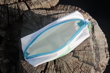 Segeltuch Kosmetiktasche eckig mit grünem Stern